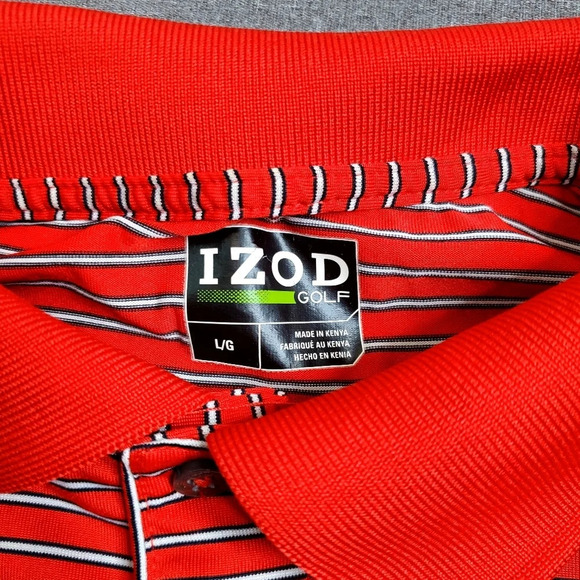 Izod Golf Striped Men's Shirt - Picture 3 of 4